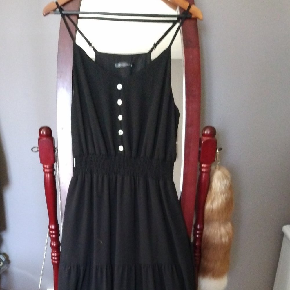 Black Tiered Maxi Dress